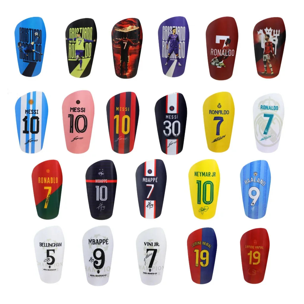 Messi, Yamal, Ronaldo, Vini Jr, Bellingham and more Football Shin Guards